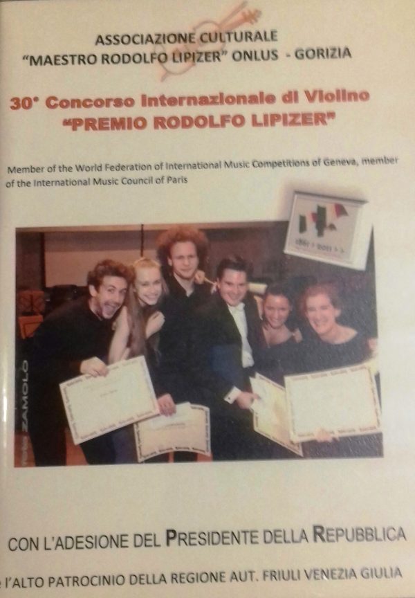30° CONCORSO INTERNAZIONALE DI VIOLINO "PREMIO RODOLFO LIPIZER" - PREMIAZIONI-CONCERTO DEI LAUREATI  (2011)