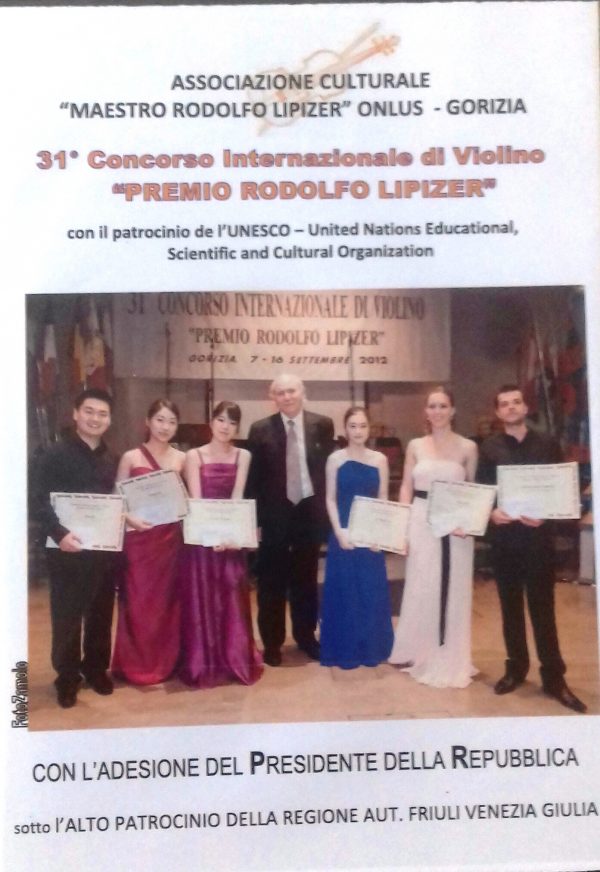 31° CONCORSO INTERNAZIONALE DI VIOLINO "PREMIO RODOLFO LIPIZER"  -  CERIMONIA DELLE PREMIAZIONI E CONCERTO DEI LAUREATI (2012)