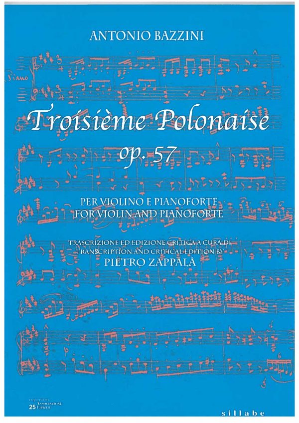 BAZZINI Antonio, Troisiéme Polonaise op. 57 per violino e pianoforte