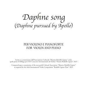 GARUTI Mario - Daphne Sorg (Daphne pursued by Apollo) per violino e pianoforte