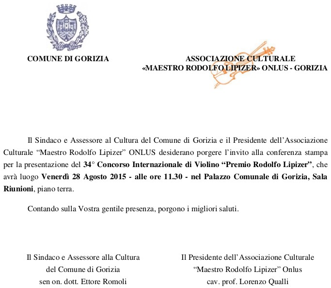 Invito conferenza stampa